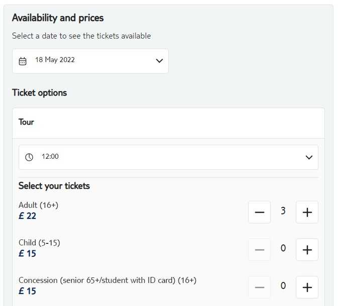 Example of pre-selected adult option